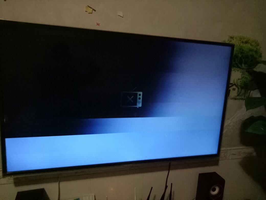 电视机怎么一半是黑的